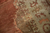 7x9.5 Vintage Distressed Oushak Carpet