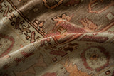 7x9.5 Vintage Distressed Oushak Carpet