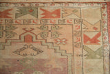 3x3.5 Vintage Distressed Oushak Square Rug