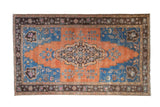 4.5x8 Vintage Distressed Oushak Rug
