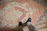 4.5x9.5 Vintage Distressed Oushak Rug Runner