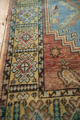 Vintage Distressed Anatolian Rug Runner / ONH item 13262