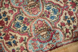 Vintage Kerman Square Rug Mat / ONH item 13280