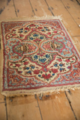 Vintage Kerman Square Rug Mat / ONH item 13280