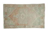 Vintage Distressed Oushak Rug / ONH item 13306