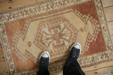 Vintage Distressed Oushak Rug / ONH item 13309