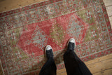 Vintage Distressed Oushak Rug / ONH item 13311