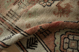 Vintage Distressed Oushak Square Rug / ONH item 13318