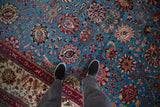 10x12.5 Vintage Tabriz Carpet