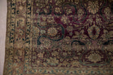 3x3.5 Antique Fine Silk Mohtashem Kashan Square Rug