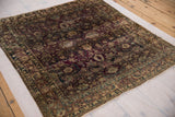 3x3.5 Antique Fine Silk Mohtashem Kashan Square Rug