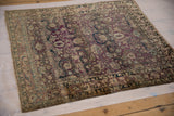 3x3.5 Antique Fine Silk Mohtashem Kashan Square Rug
