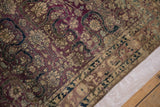 3x3.5 Antique Fine Silk Mohtashem Kashan Square Rug