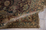 3x3.5 Antique Fine Silk Mohtashem Kashan Square Rug