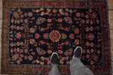 3.5x5 Antique Mohajeran Sarouk Rug
