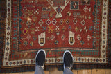 4x5.5 Antique Kazak Rug