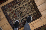 2x2.5 Antique Farahan Sarouk Square Rug Mat