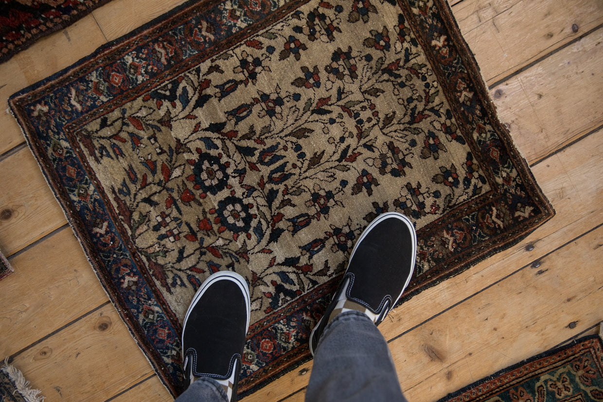 2x2.5 Antique Farahan Sarouk Square Rug Mat