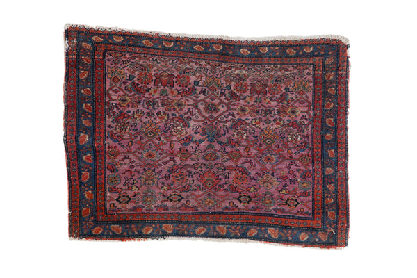 2x2.5 Antique Farahan Sarouk Square Rug Mat