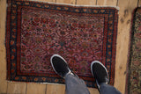2x2.5 Antique Farahan Sarouk Square Rug Mat