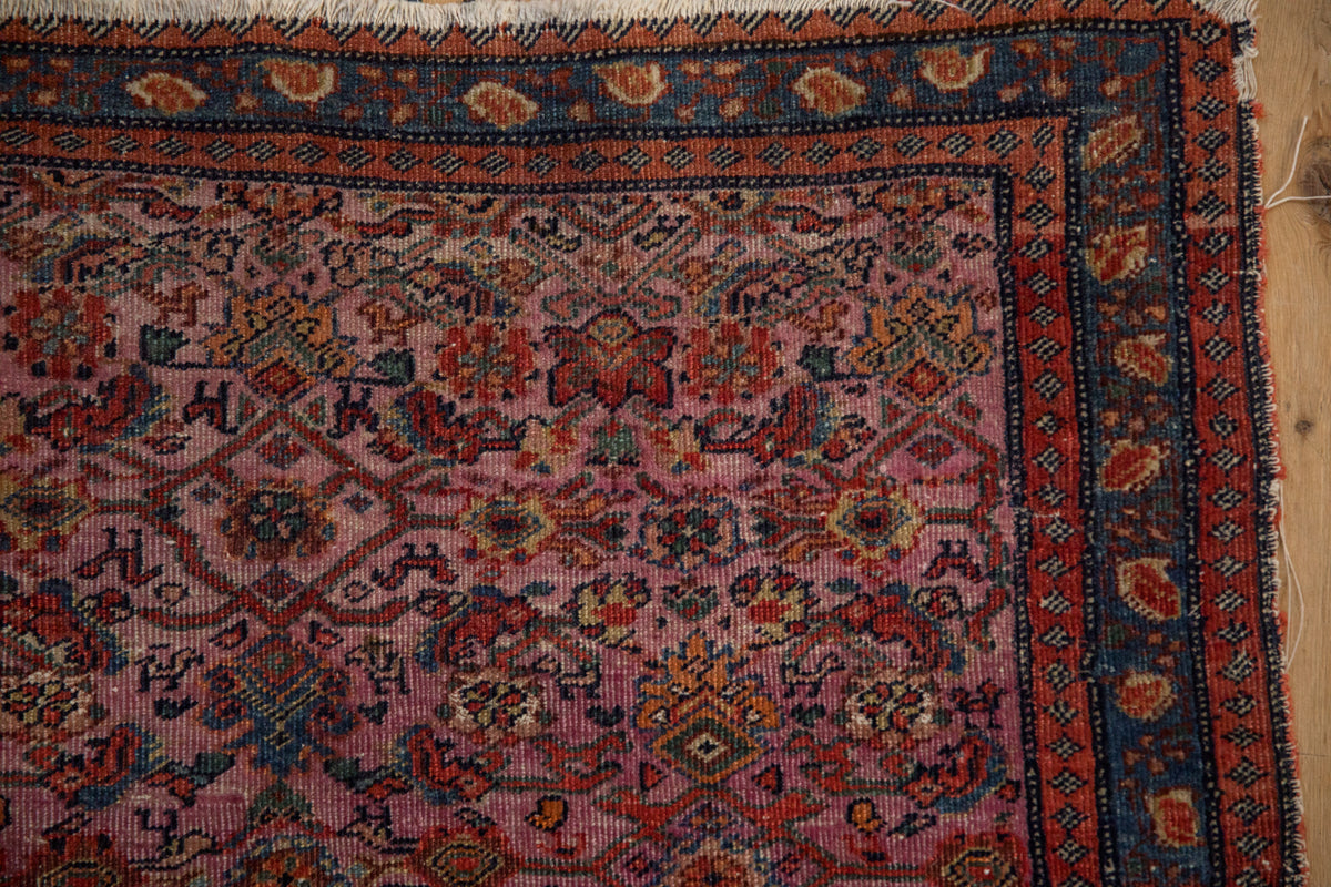 2x2.5 Antique Farahan Sarouk Square Rug Mat