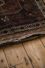 2.5x2.5 Antique Belouch Square Rug Mat
