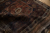 2.5x2.5 Antique Belouch Square Rug Mat