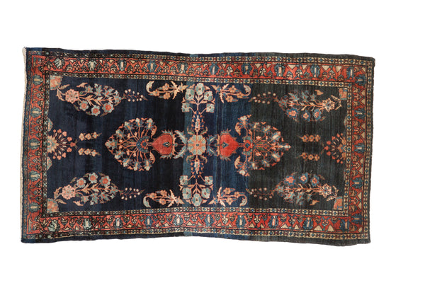 2.5x5 Antique Fine Mohajeran Sarouk Rug Runner