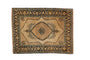 Antique Tabriz rug, circa 1920s, central scalloped medallion and dark palmette border.