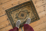 2x2.5 Antique Tabriz Square Rug Mat