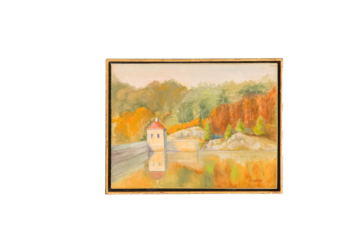 Dianne Aronian "Titicus Reservoir Pump House" Original Painting