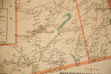 Late 19th century map detail highlighting Poundridge, Scott Corners, and light green Trinity Lake.