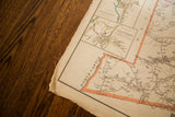 Corner view of antique New York map, detailing North Castle border and Goldens Bridge vignette.