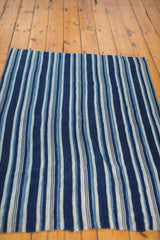 3.5x5 Indigo Blue Striped Textile // ONH Item 1959 Image 3