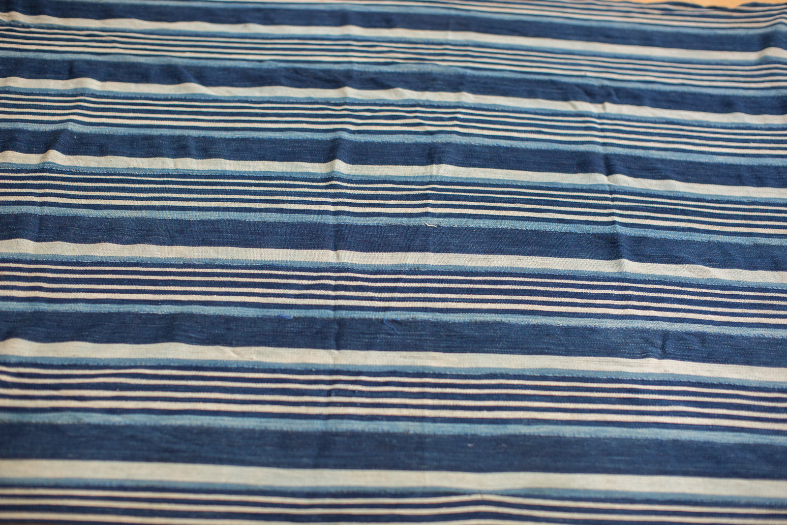 3.5x4.5 Indigo Blue Striped Textile // ONH Item 1965 Image 1