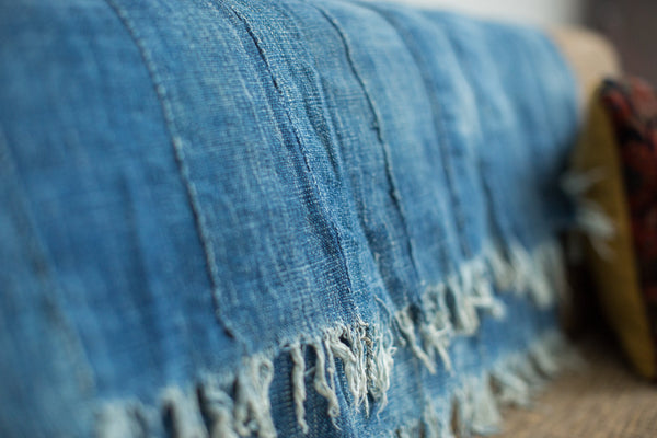 Vintage Denim Batik Throw // ONH Item 1980 Image 3