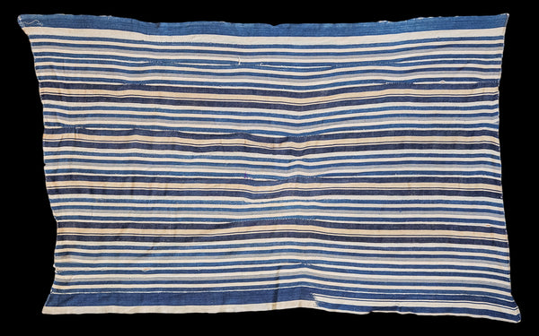 Vintage Indigo Stripe Throw // ONH Item 2029 Image 1
