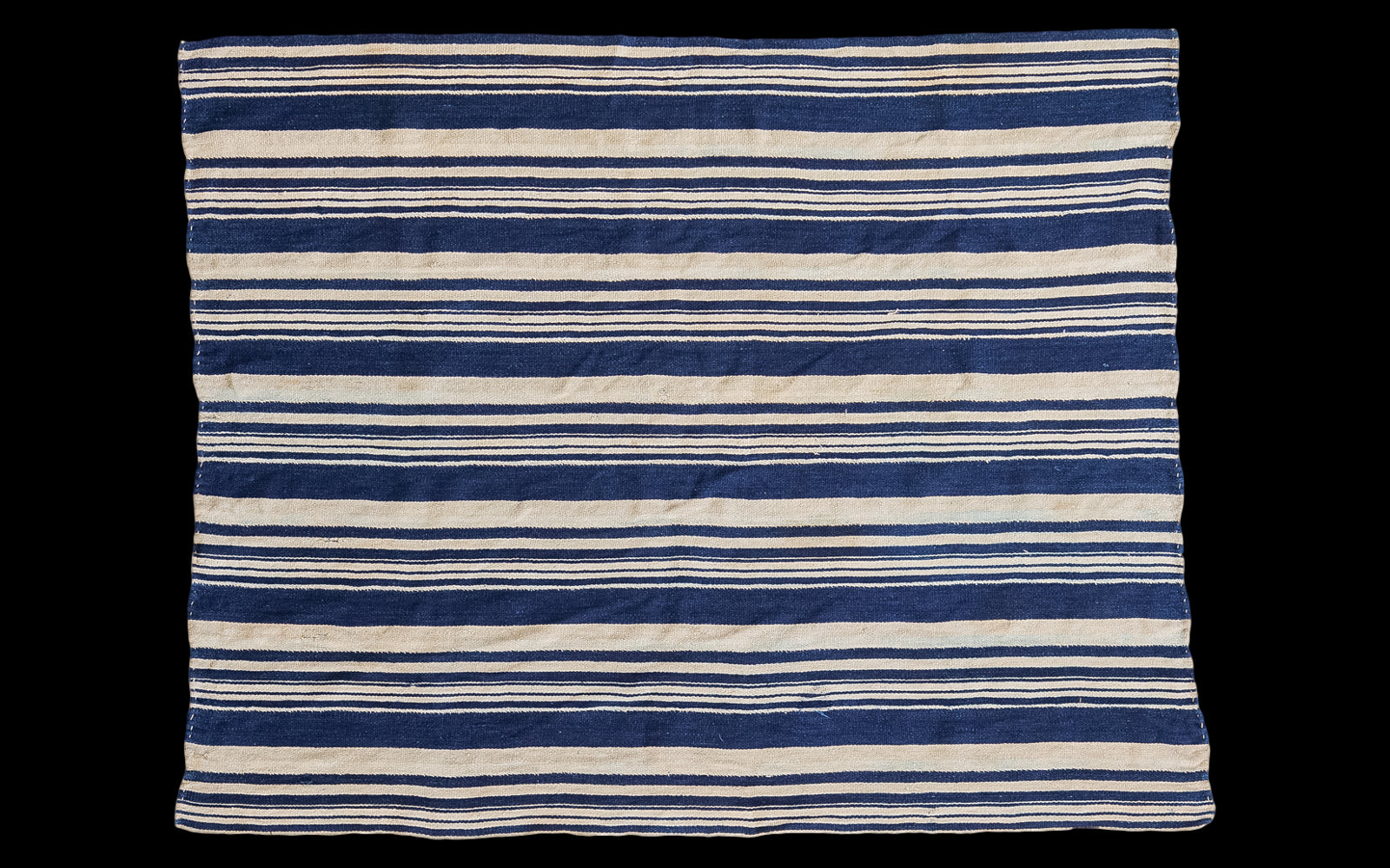 Vintage Indigo Stripe Throw // ONH Item 2035 Image 1