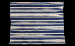Vintage Indigo Stripe Throw // ONH Item 2035 Image 1