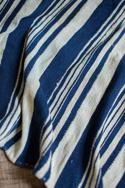 Vintage Indigo Stripe Throw // ONH Item 2035 Image 4
