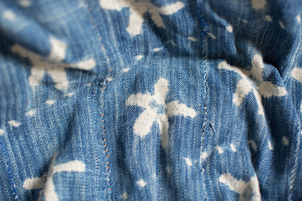 Vintage Batik Blue Throw // ONH Item 2039 Image 6