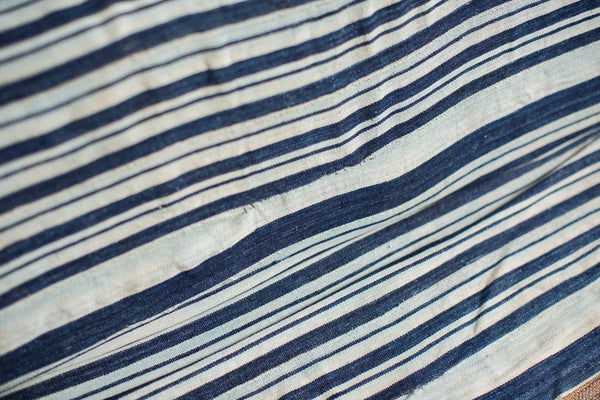 Vintage Indigo Stripe Throw // ONH Item 2052 Image 5