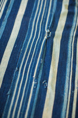 3.5x5 Indigo Blue Striped Textile // ONH Item 2067 Image 2