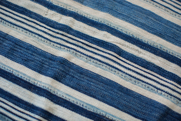 3.5x5 Indigo Blue Striped Textile // ONH Item 2069 Image 7