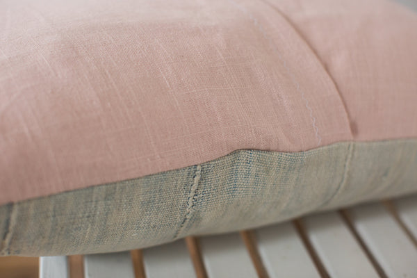 Faded Powder Blue Indigo Pillow // ONH Item 2355D Image 4