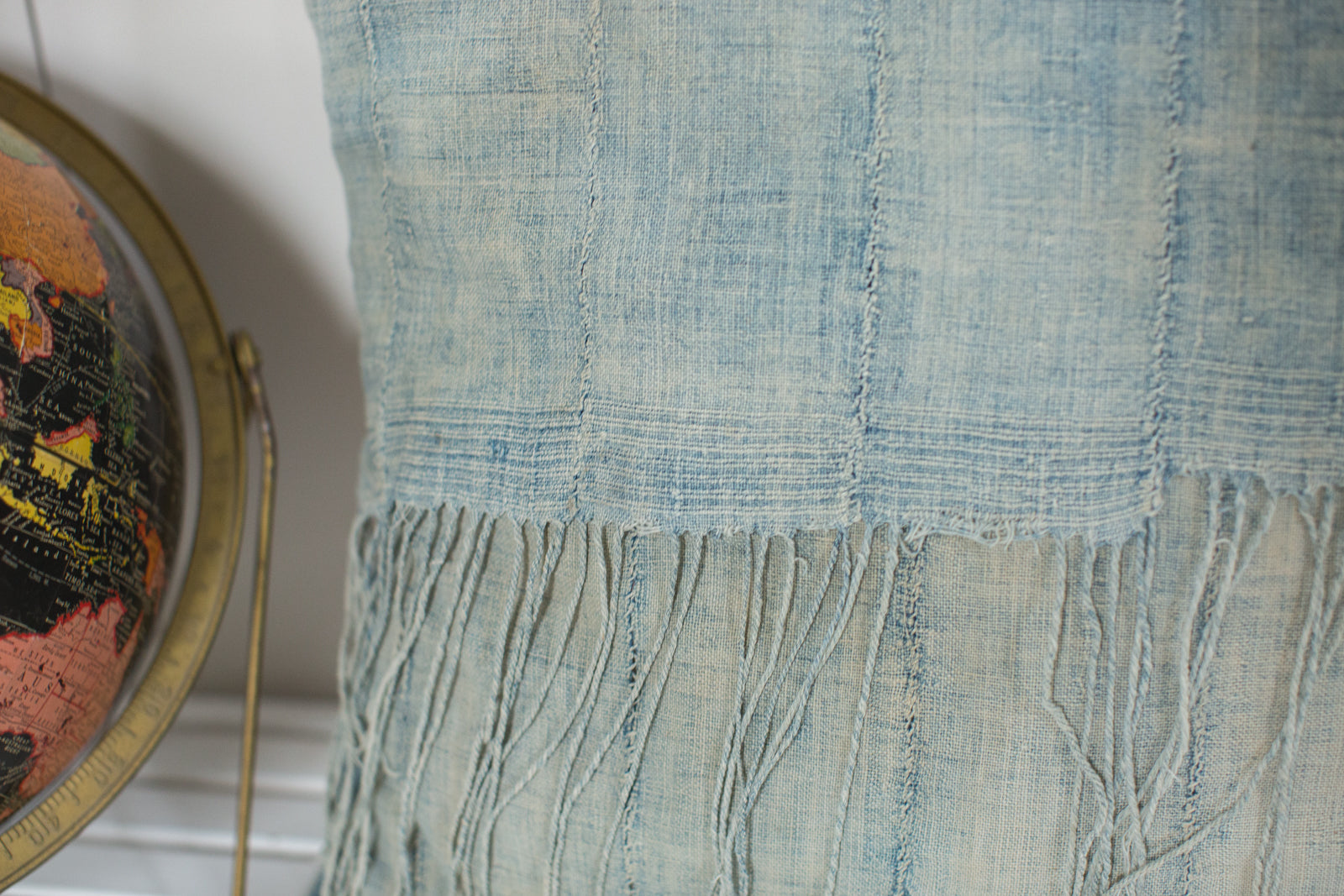 Vintage Light Blue Indigo Pillow // ONH Item 2371B Image 1