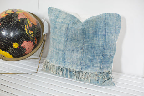 Vintage Light Blue Indigo Pillow // ONH Item 2376B