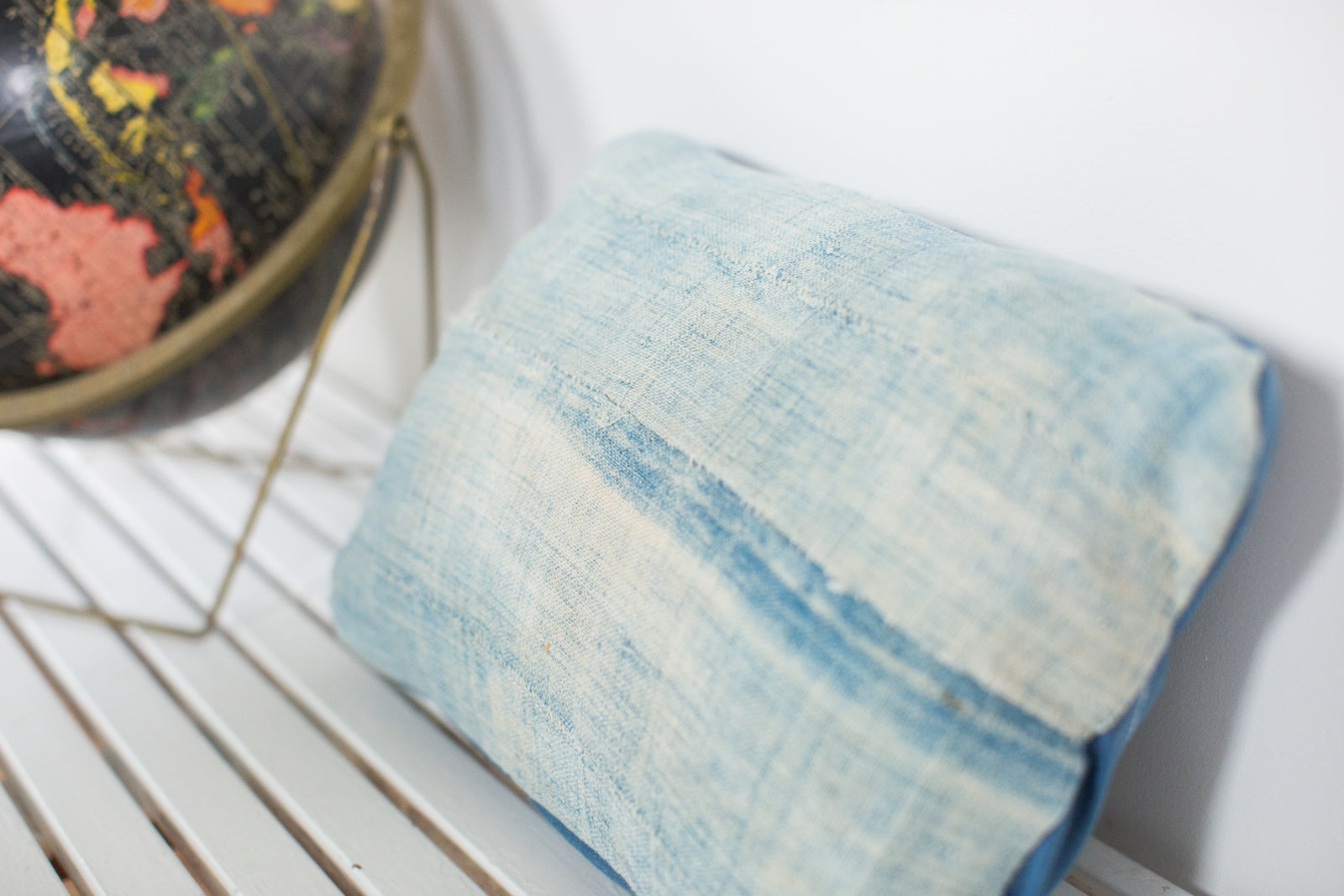 Vintage Light Blue Indigo Pillow // ONH Item 2384G Image 1