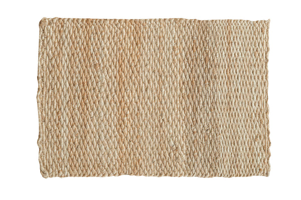 2x3 Hand Braided Ivory Entrance Mat // ONH Item 2435