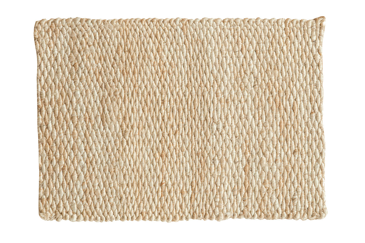 2x3 Hand Braided Ivory Entrance Mat // ONH Item 2444